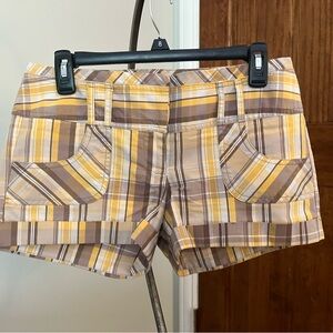 Charlotte Russe Yellow and Brown Cargo Shorts